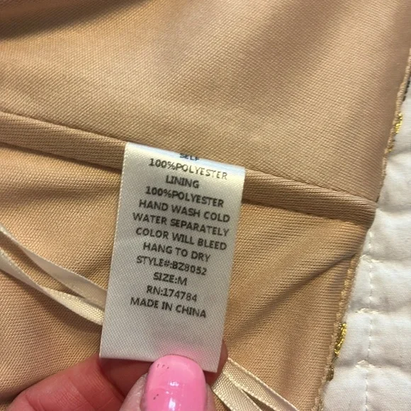 Blithe Los Angeles Floral Embroidered Bustier Top, Size Medium - Picture 6 of 9